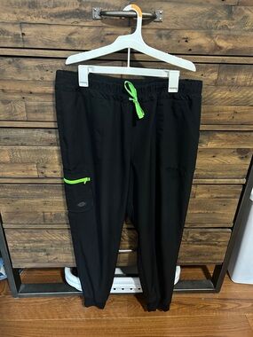 Dickies Black Workpants with Lime Green Accents. Size XL